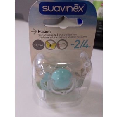 Succhietto Suavinex Fusion con Tettarella Fisiologica in Silicone 2-4 m Bicolor Succhietto Suavinex Fusion con Tettarella Fisiologica in Silicone 2-4 m Bicolor