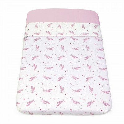 Set Lenzuola Superiore e Inferiore con Angoli Chicco Next 2 Me Pink Ballet 2pz