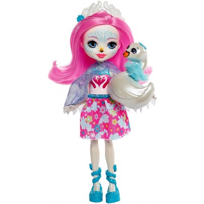 Bambola Mattel Enchantimals Saffi il Cigno e Poise