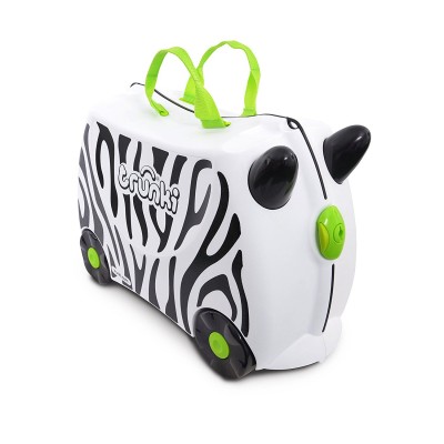 Valigia Cavalcabile Trunki Zimba Zebra Bianco