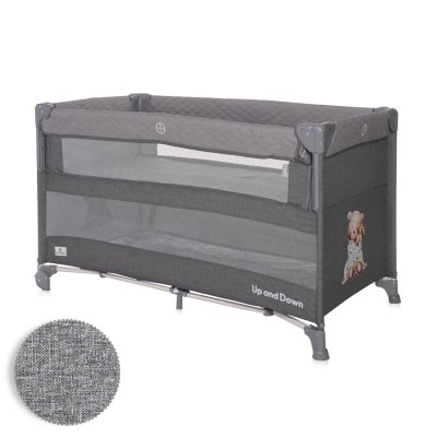Lorelli Reisebett UP and DOWN Cool Grey Bear