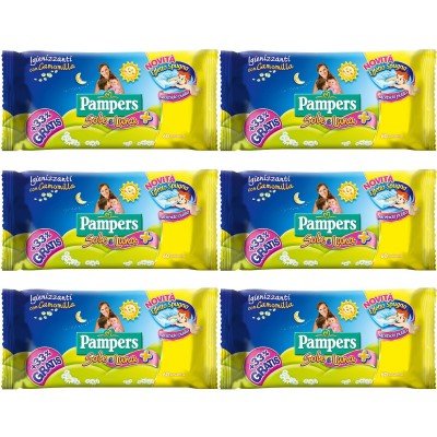 Salviettine Pampers Sole e Luna 6 Confezioni da 60 (360 Pezzi)