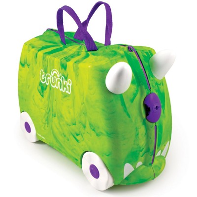 Valigia Cavalcabile Trunki Dinosauro Rex Green