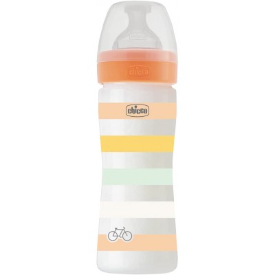 Biberon Benessere Chicco 250ml Flusso Medio Orange Neutro