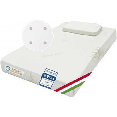Kiby Materasso e Cuscino Culla Cosleeping 83x50x8 cm in Aloe Vera OEKO-TEX & CERTIPUR Kiby Materasso e Cuscino Culla Cosleeping 83x50x8 cm in Aloe Vera OEKO-TEX & CERTIPUR