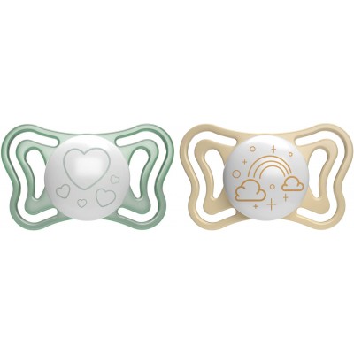 Succhietto Chicco Physio Forma Light Glow Silicone 2 pz 2-6 m