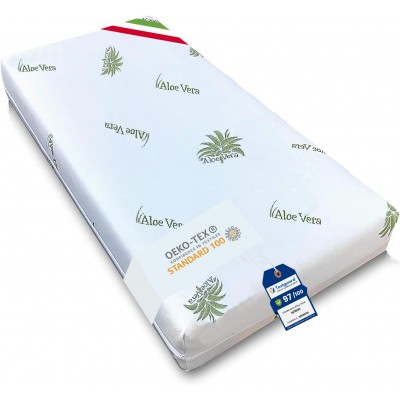 Kiby Materasso per Lettino in Aloe Vera OEKO TEX CLASSE 1 (160 x 80 x 16) 