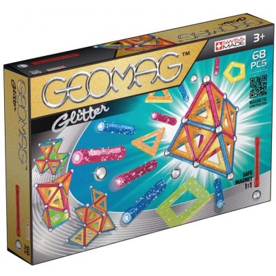 Costruzioni Magnetiche Geomag Glitter Panels 68 pz
