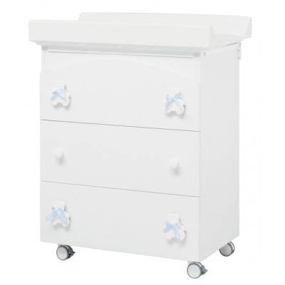 Cassettiera Fasciatoio Erbesi Bubu Bianco Azzurro