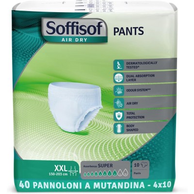 Soffisof Air Dry Pants Super XXL - 40x Pannoloni per Anziani a Mutandina