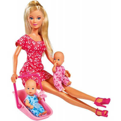 Bambola Simba Steffi Love Baby Sitter Rosa