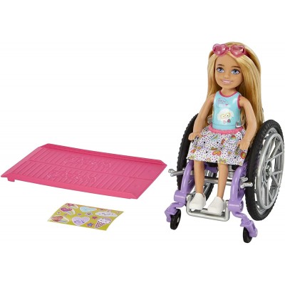 Bambola Barbie Chelsea Sedia a Rotelle