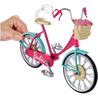 Accessorio Mattel Barbie Bicicletta per Bambole con Casco e Accessori
