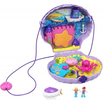 Handtasche Spielset Mattel Polly Pocket Shell Borsetta Playset Mattel Polly Pocket Conchiglia