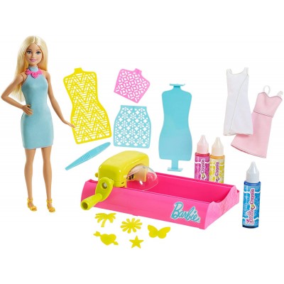 Bambola Barbie Crayola Color Magic Station con Abiti da Colorare