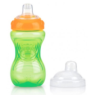 Tazza Nuby Easy Grip 300ml Verde Arancione