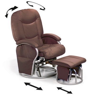 Poltrona Allattamento Hauck Metal Glider Reclinabile Brown