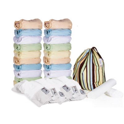 Pop-in Confezione 20 Pannolini Ecologici Lavabili Microfibra Close Parent Pastello