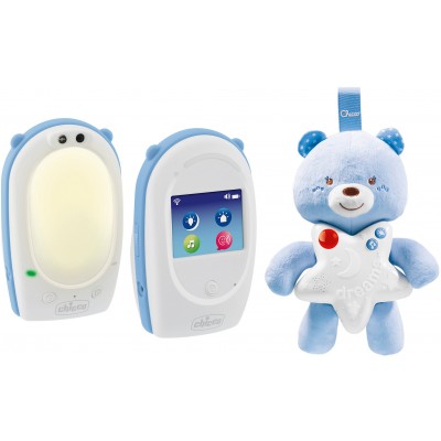 Baby Monitor e Peluche Luminoso Chicco Goodnight Friends Azzurro