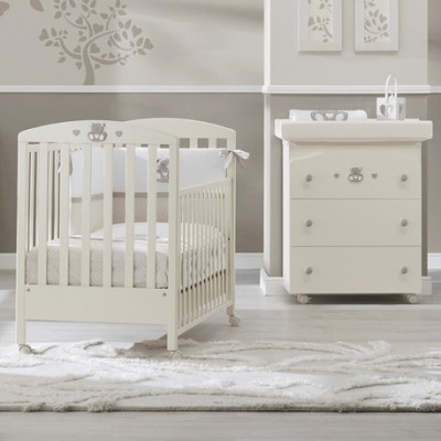 Set Erbesi Charly Bianco Tortora con Materasso