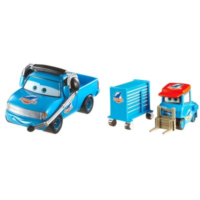 Macchinine Disney Cars 3 Dinoco Pitty e Roger Wheeler 2 Pz