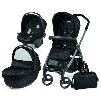 Pack poussette trio book 51 black/ white pop up sportivo Geo Black