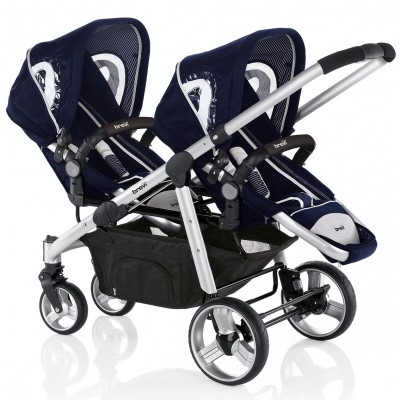 Passeggino Gemellare Brevi Ovo Twin Blu