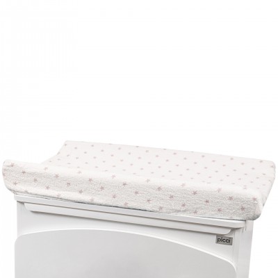 Coprifasciatoio in Spugna Picci Bianco Stelle Rosa