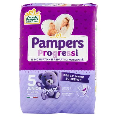Pannolini Pampers Progressi Junior 11-25 Kg Misura 5 (19pz)