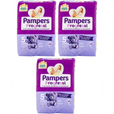 Pampers Progressi Junior, 57 Pannolini, Taglia 5 (11-25 kg) 