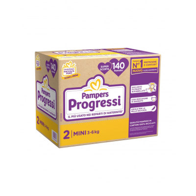 Pannolini Progressi 2 3-6 Kg 140pz
