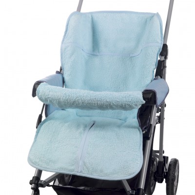 Bibiprince Kinderwagenbezug aus hellblauem Frottee Copri Passeggino Spugna Bibiprince Celeste