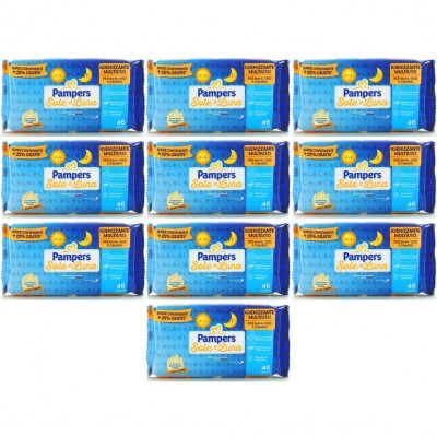 Salviettine Pampers Sole e Luna 10 Confezioni da 46 (460 Pezzi)