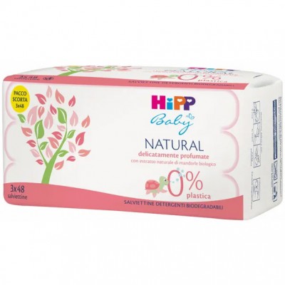 Kit Salviettine Detergenti Biodegradabili Hipp Baby 3 confezioni da 48pz