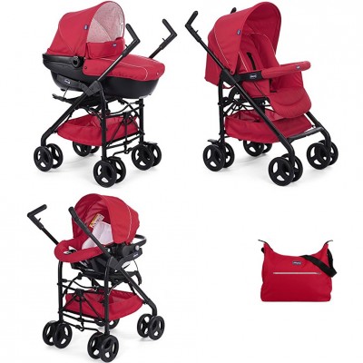 Chicco Trio-system Sprint Black Kinderwagen Rot Trio Chicco Sprint Black Red Passion