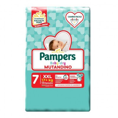 Pannolini Pampers Baby Dry Mutandino 17+ Kg Misura 7 (13pz)