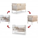 Lettino Evolutivo Co-Sleeping Pali Flippy Bianco Naturale (Trasformabile da Culla a Lettino a Divanetto a Poltroncina + 2 Materassi + 2 Completi Piumone)