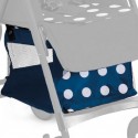 Cestello per Passeggino Joyello Musino Light Blu Navy Pois Colorati