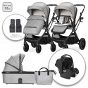 Trio Lorelli Glory Grey + Seggiolino Auto i-Size R129 Portata 22 Kg