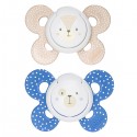 Chicco Physio Comfort Silikon Schnuller 2 Stück Beige Blue 6-16m