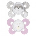 Chicco Physio Comfort Silikon Schnuller 2 Stück Beige Pink 0-6m