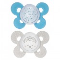 Chicco Physio Comfort Nacht Silikon Schnuller 2 Stück Hellblau Beige16-36m