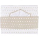 Set Lenzuola Andy & Helen per Maxi Culla Ricamato F1 Stelle Beige