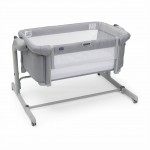 Culla Co-Sleeping Chicco Next2Me Magic Evo Grey Mist Dondolo, Inclinabile, Spondina Apribile, Altezza Regolabile