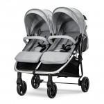 Lorelli Duo Zwillingskinderwagen, Grau, mit Tasche, bis 22 kg
