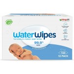 WaterWipes Baby Wipes für empfindliche Haut, 99,9% gereinigtes Wasser, 12 Packungen à 60 Stück