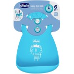 Bavaglino Pappa Chicco Rigido Con Tasca Blu