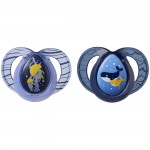 Succhietto Tommee Tippee 2 Pz Night Time 6-18m Bianco Verde Acqua 