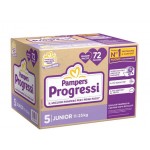 Pampers Progressi Quadri Pannolini Junior, Taglia 5 (11-25 kg),72 Pezzi
