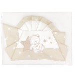 Set Lenzuola Andy & Helen per Lettino Ricamato D50 3 pz Panna